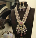 Ishhaara Jadau Polki Pendant Necklace Set