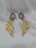 Ishhaara Oxidized Leaf Style Earrings