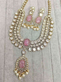 Ishhaara Victorian Vintage Necklace Earrings Set