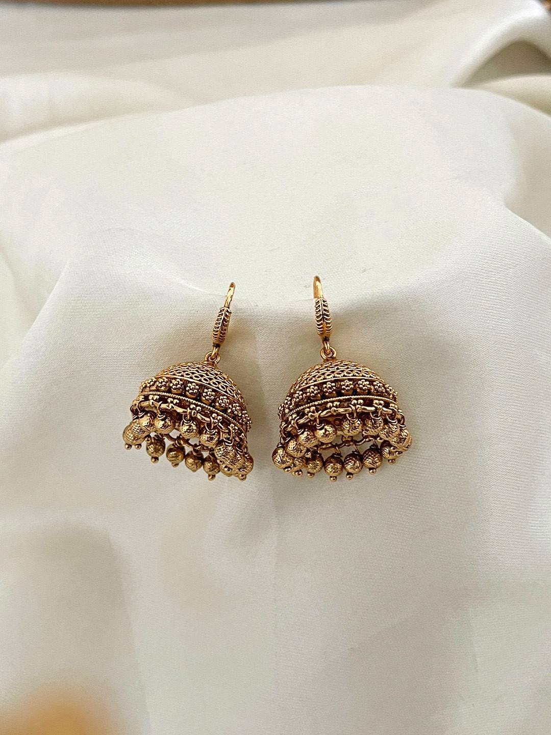 Light Weight Jhumka Design Light Weight Gold Pattern One Gram Gold