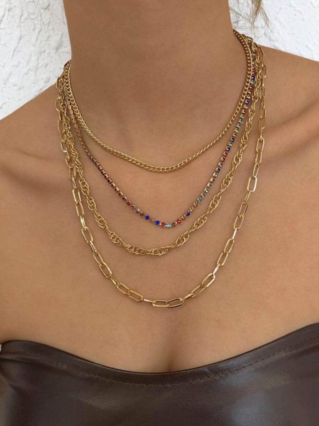 Ishhaara Link Multi Layer Necklace Set