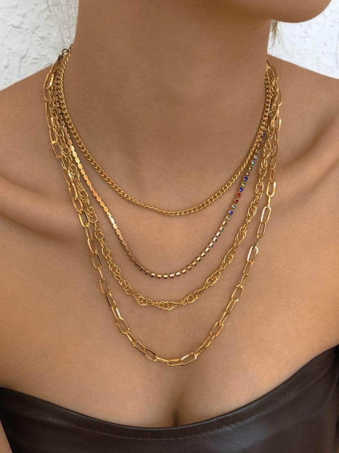 Ishhaara Link Multi Layer Necklace Set