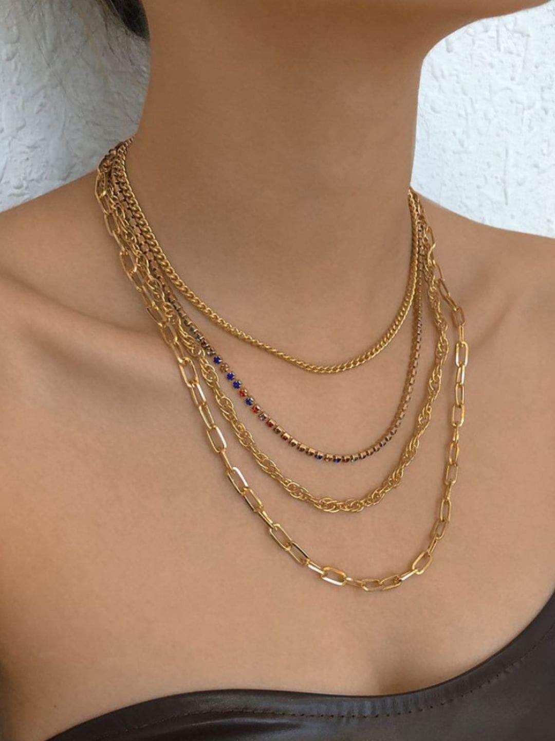 Ishhaara Prajakta Koli In Link Multi Layer Necklace Set