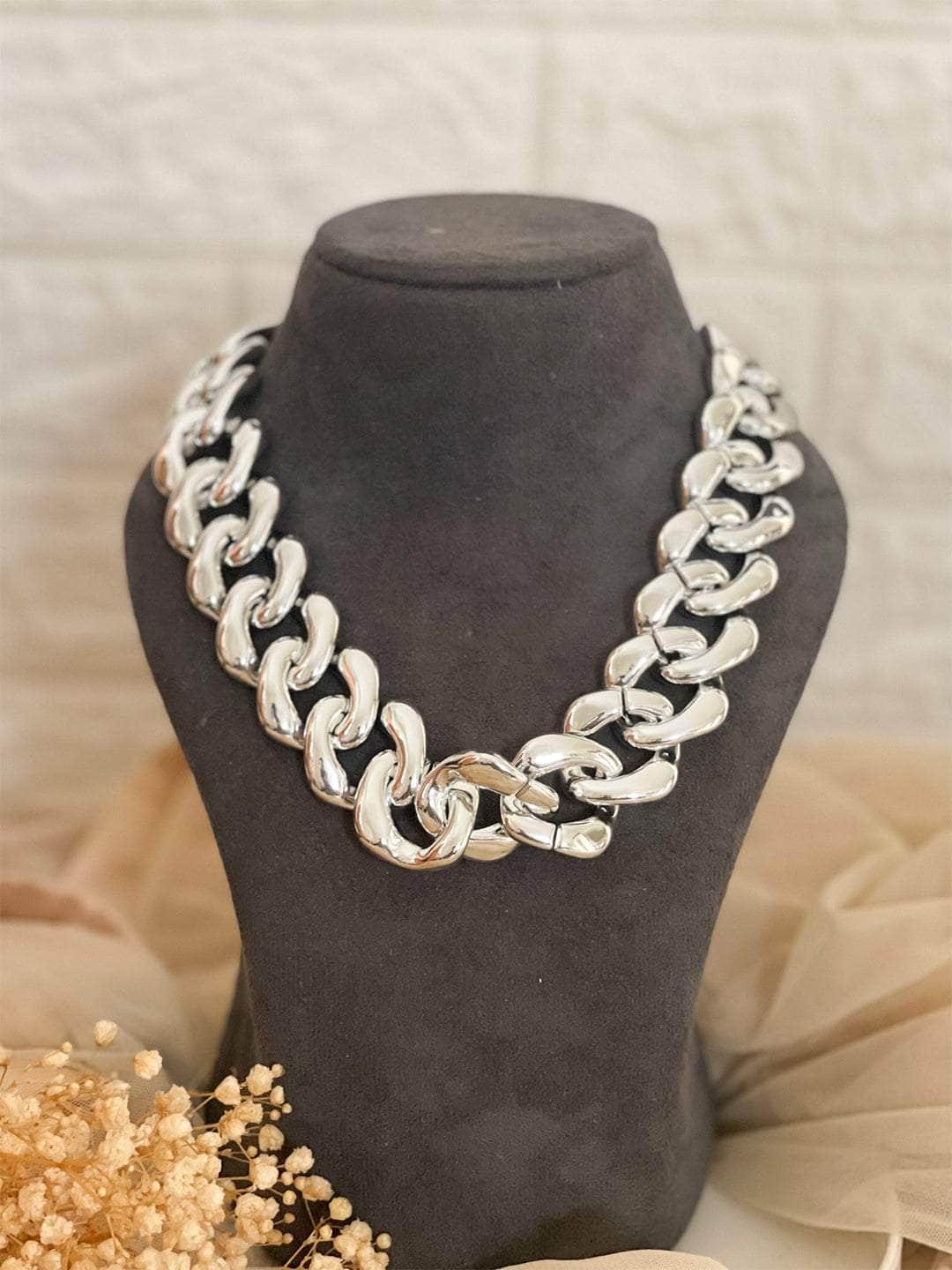 Ishhaara Lock Chain Statement Necklace