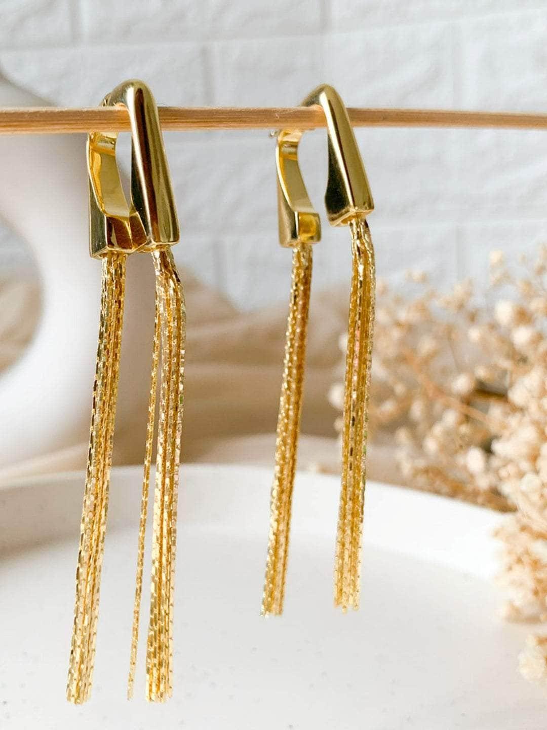 Ishhaara Long Tassel Dangle Earrings