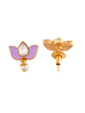Ishhaara Lotus Motif Open Type Necklace Purple