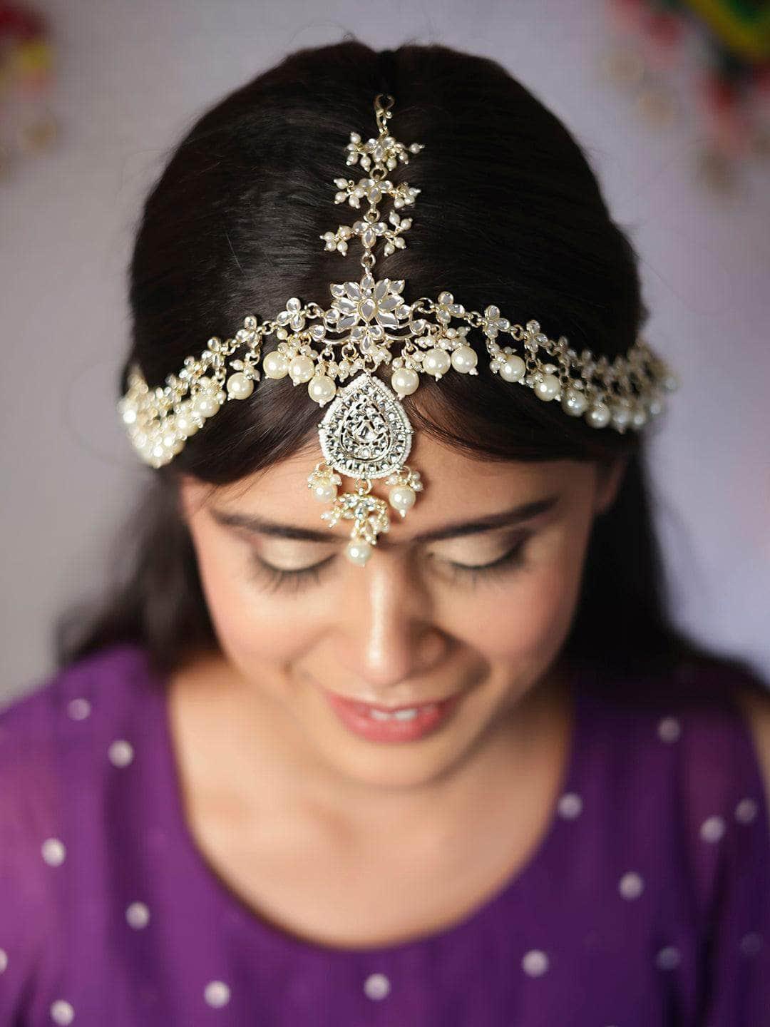 Ishhaara Lotus Motif Sheesh Phool