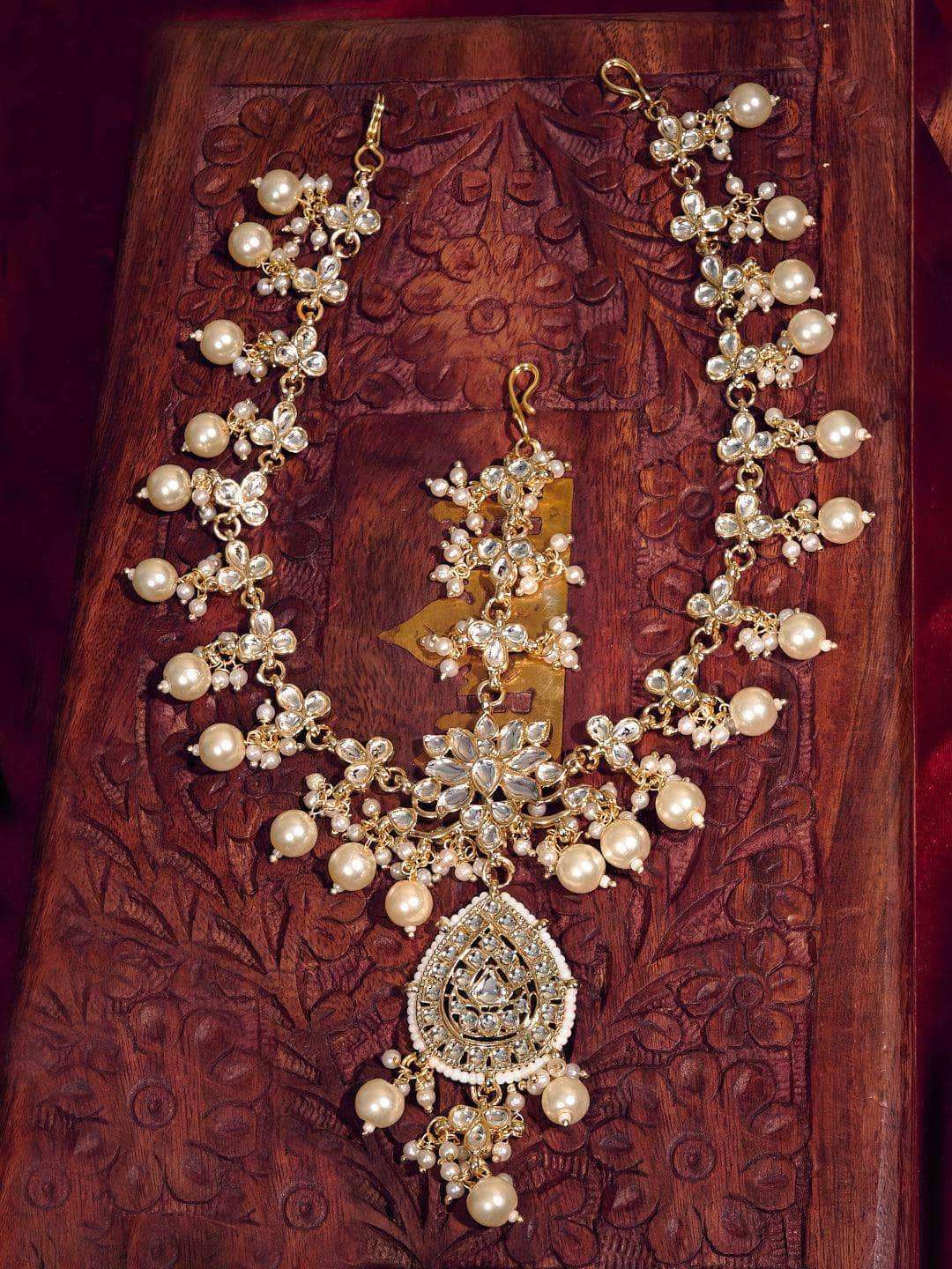 Ishhaara Lotus Motif Sheesh Phool