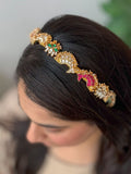 Ishhaara Lotus Shaped Polki Kundan Meenakari Hair Band