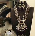 Ishhaara Jadau Polki Pendant Necklace Set