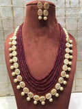 Ishhaara Long Onyx Kundan Necklace