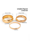 Ishhaara Minimalist 3Pcs Glossy Bangle Bracelet Set