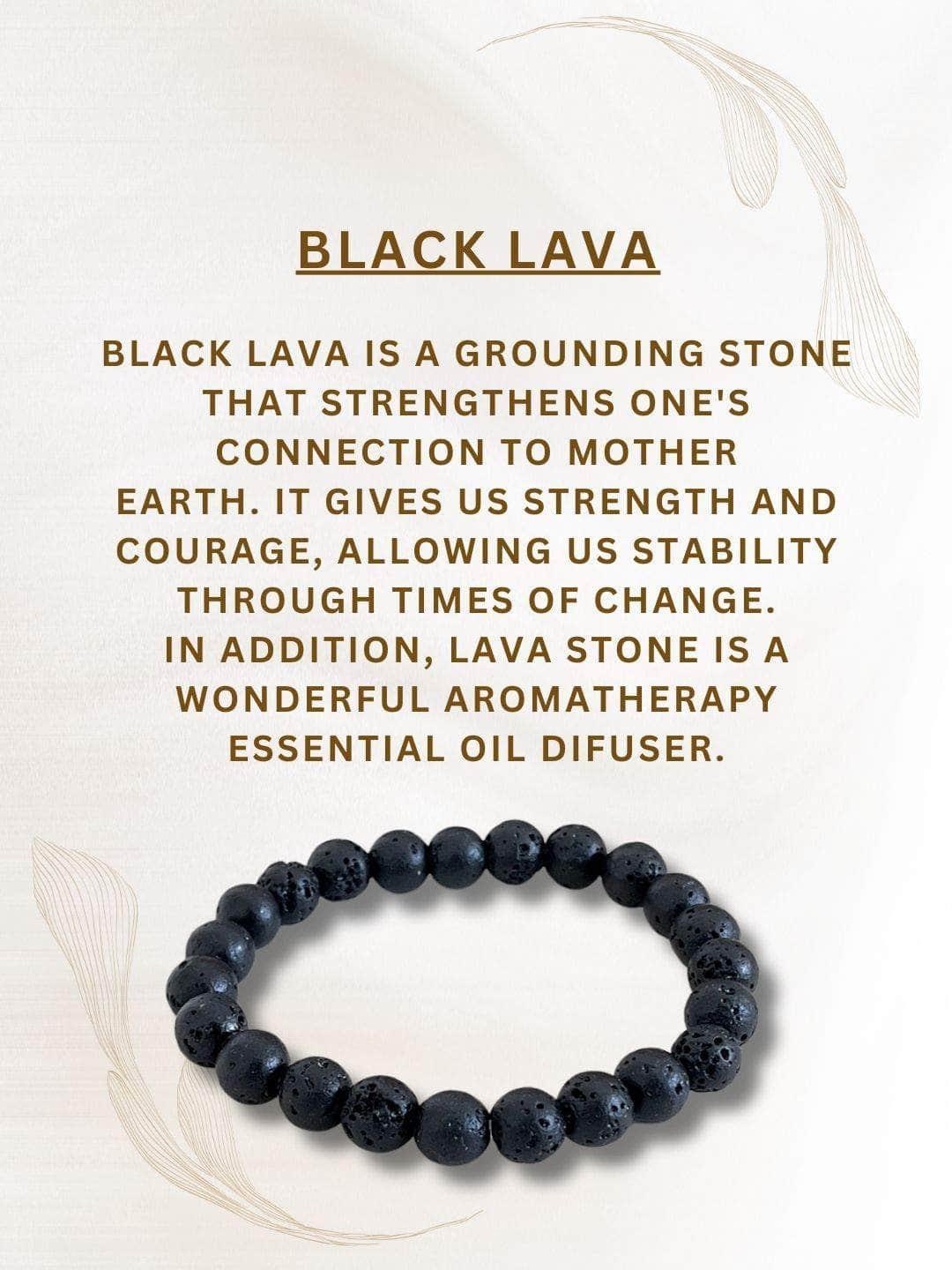Ishhaara Black Lava Bracelet