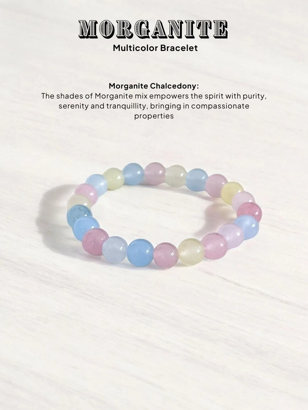 Ishhaara Morganite Chalcedony Bracelet