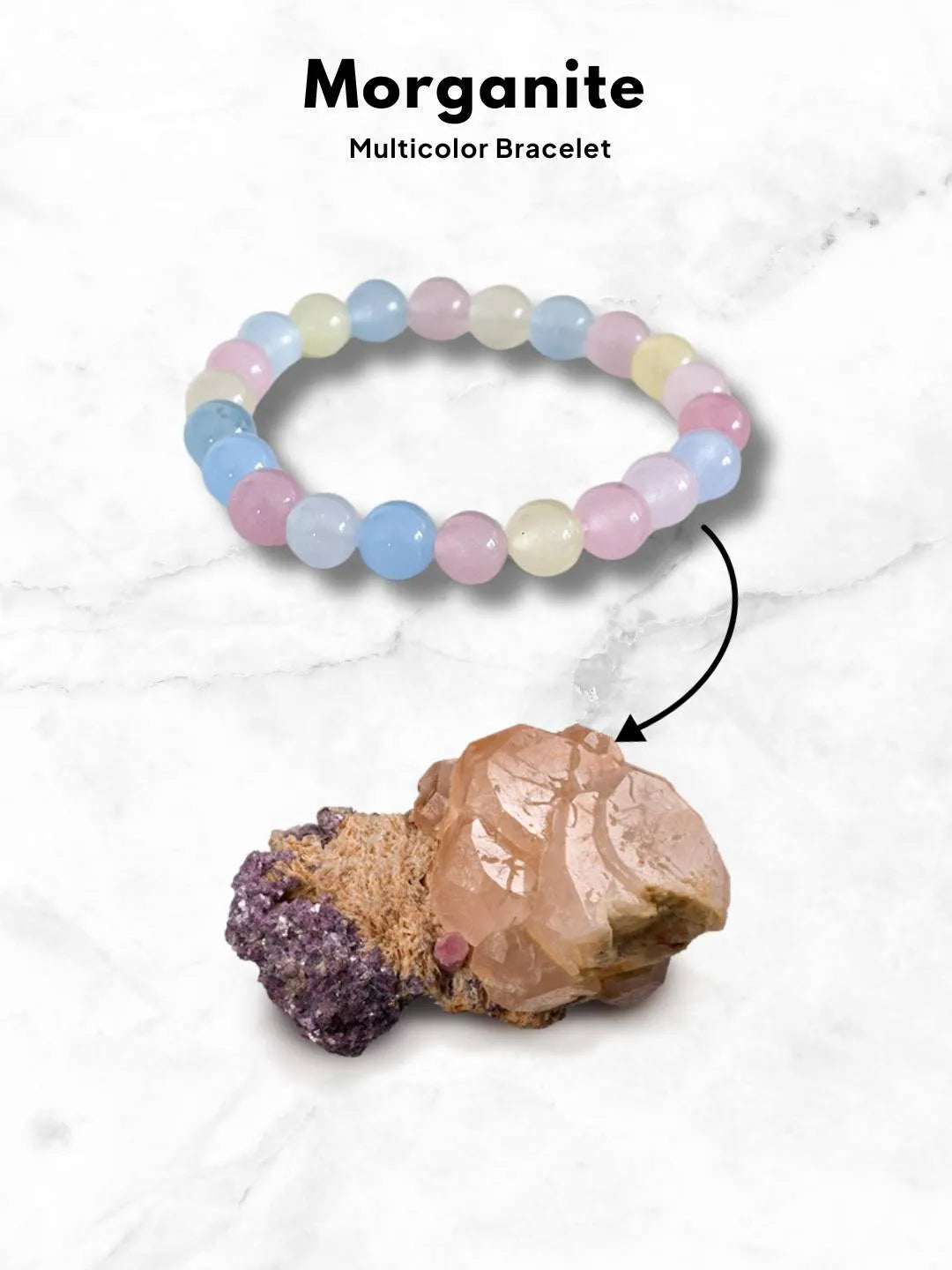 Ishhaara Morganite Chalcedony Bracelet