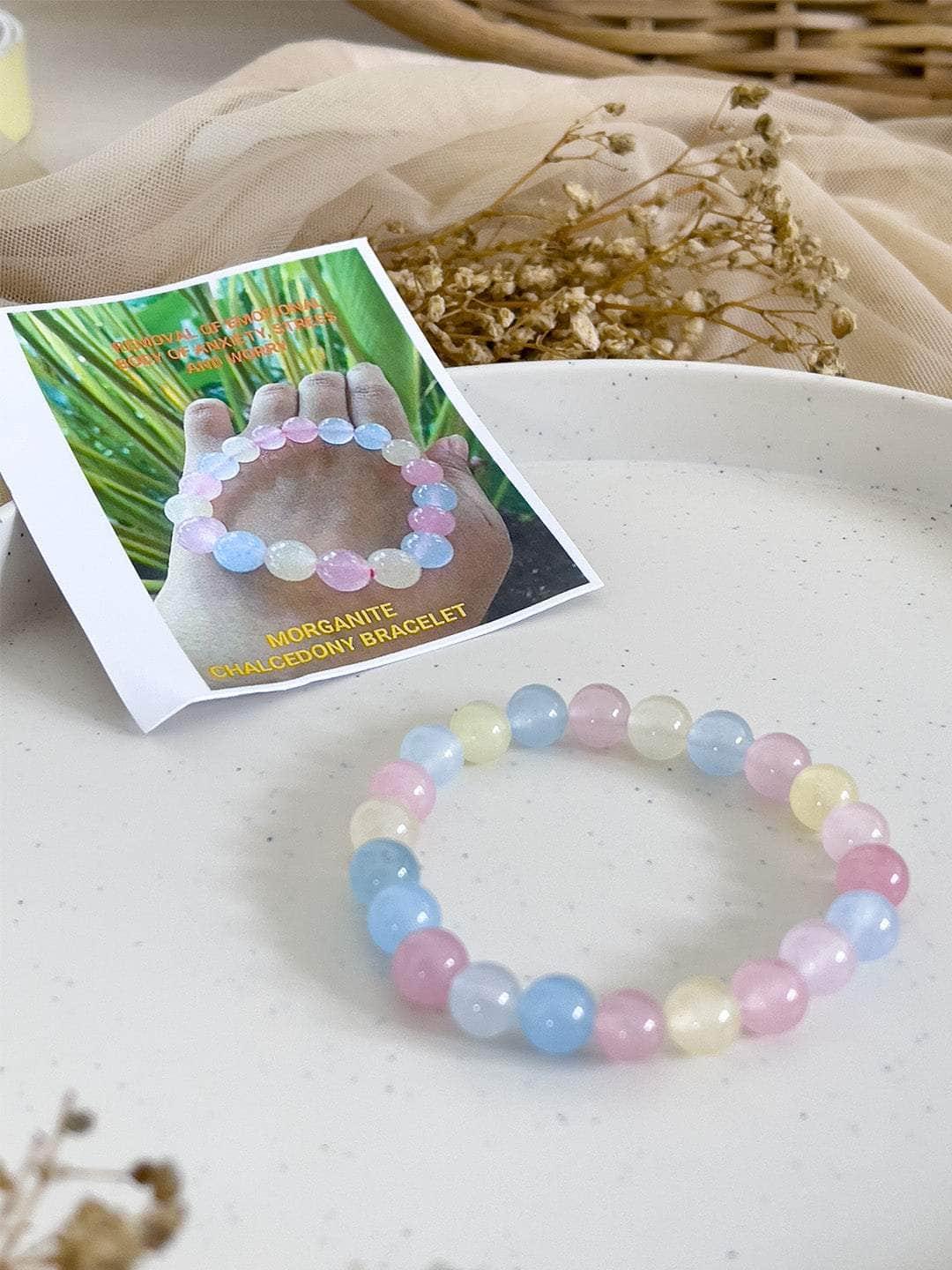 Ishhaara Morganite Chalcedony Bracelet
