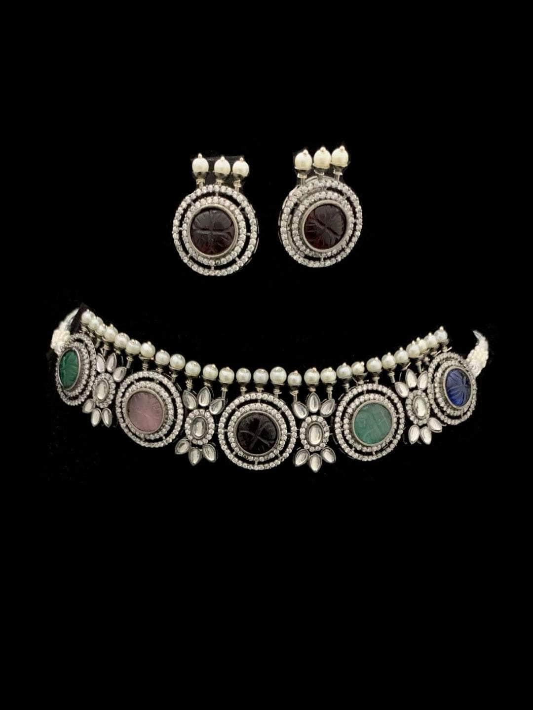 Ishhaara Circle Pearly Charm Necklace