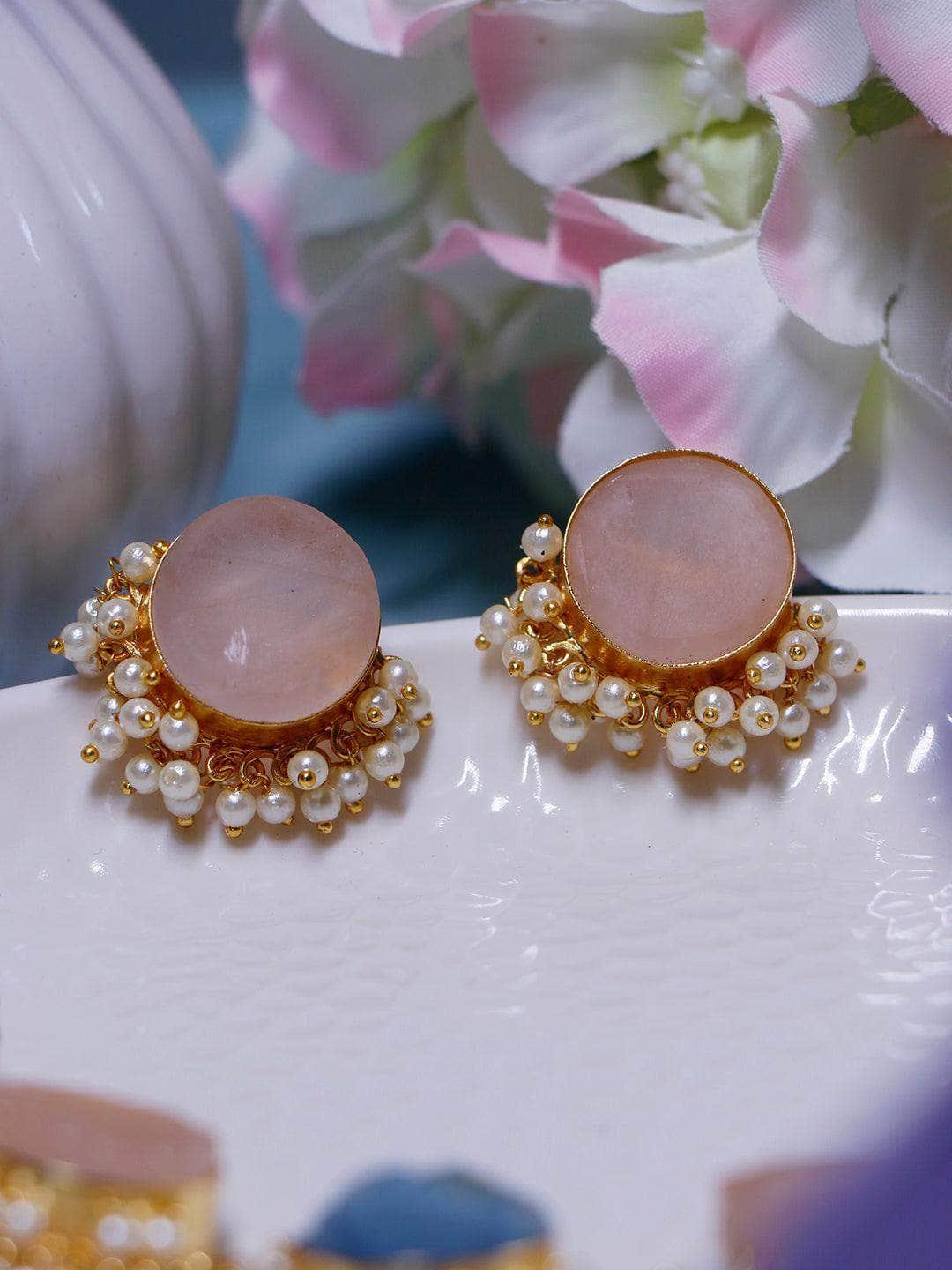 Ishhaara Multi Color Druze Necklace Set Multi Color