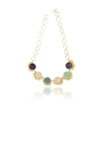 Ishhaara Multi Color Druze Necklace Set Multi Color