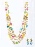 Ishhaara Multi Colored Triple Layered Necklace