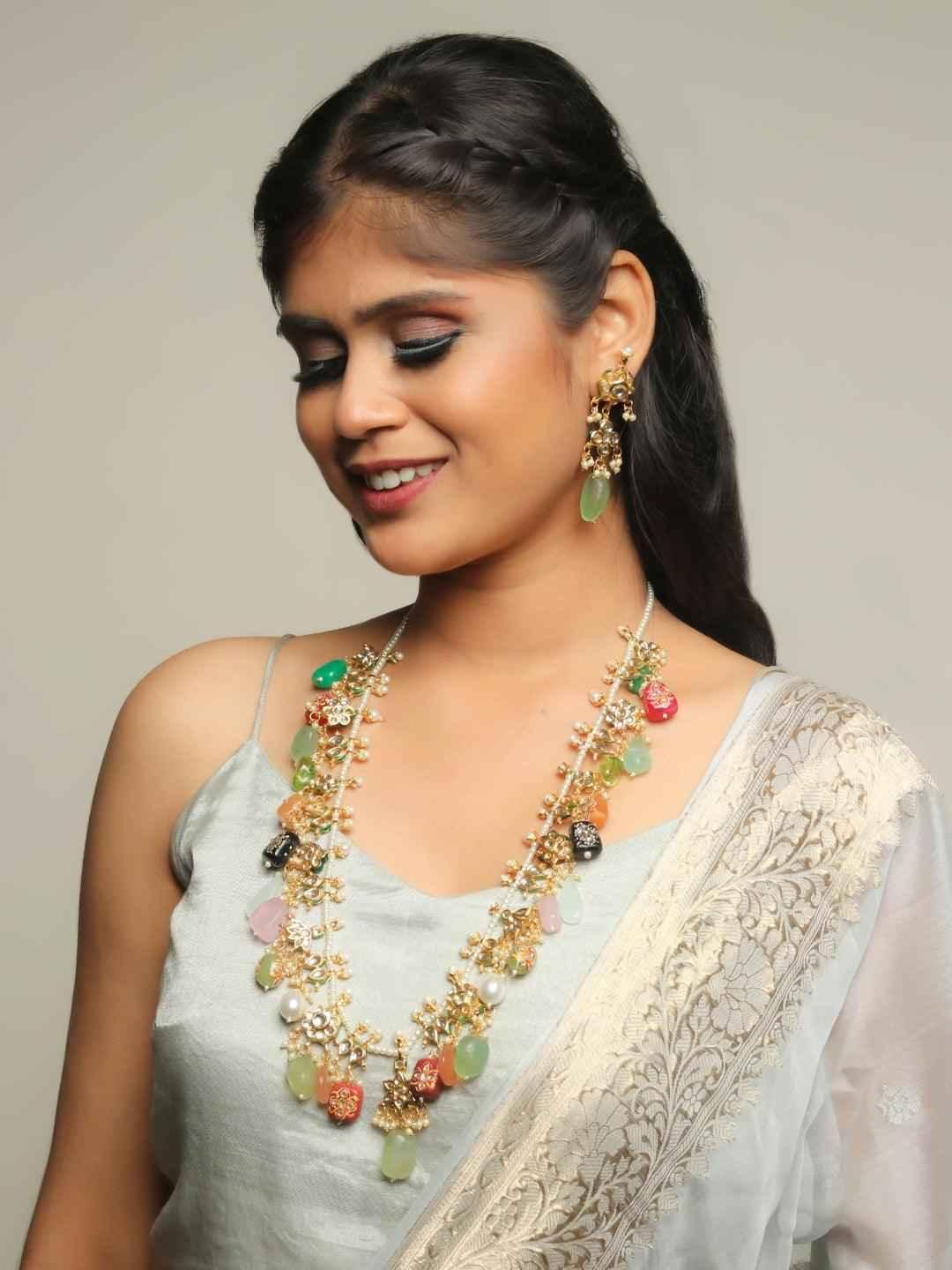 Ishhaara Multi Stone Long Necklace