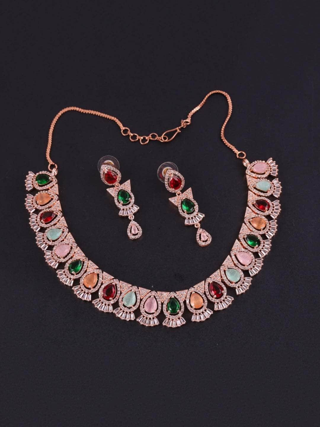 Ishhaara Contemporary Multi American Diamond Set