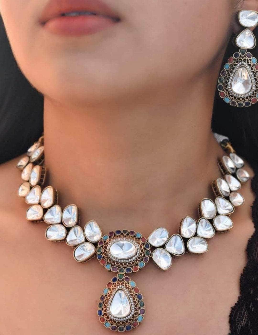 Ishhaara Kundan Pendant Necklace
