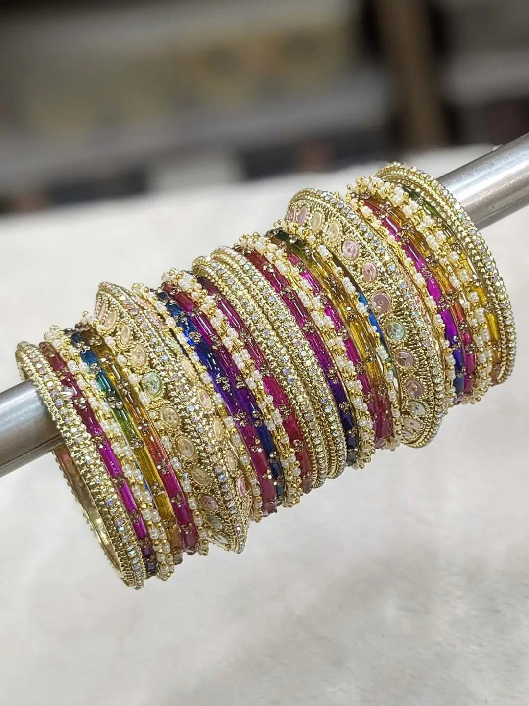 Ishhaara Multicolor Multicolor Glass Bangle Set