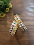 Ishhaara Multicolor Pachi Kundan Kada