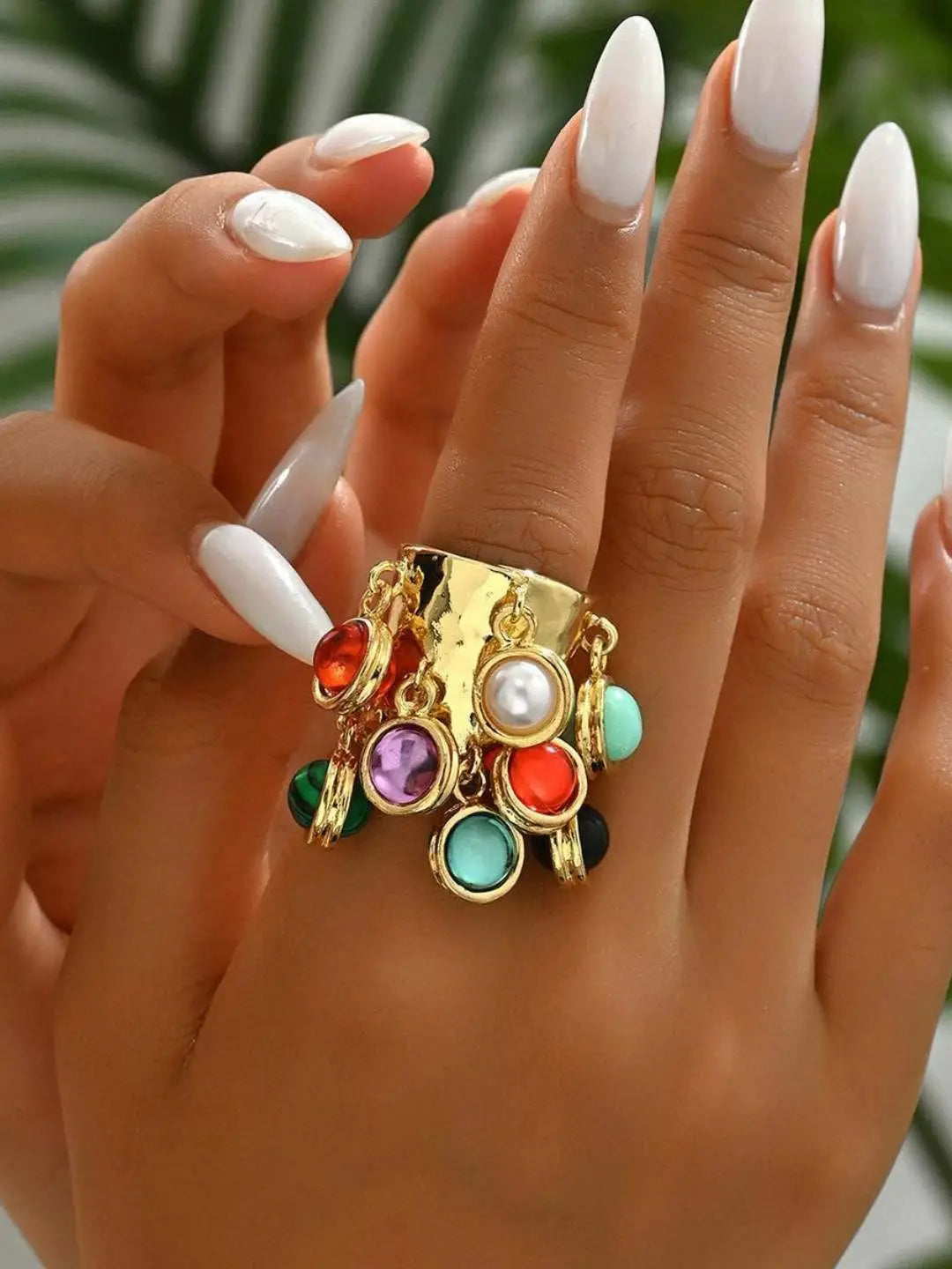 Ishhaara Multicolor Stone Premium Ring