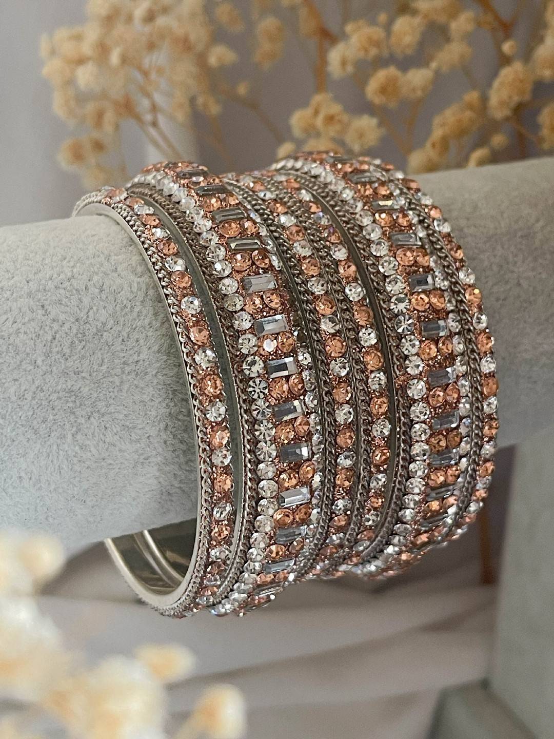 Ishhaara Multicolor Zirocon Stone Bangle Set