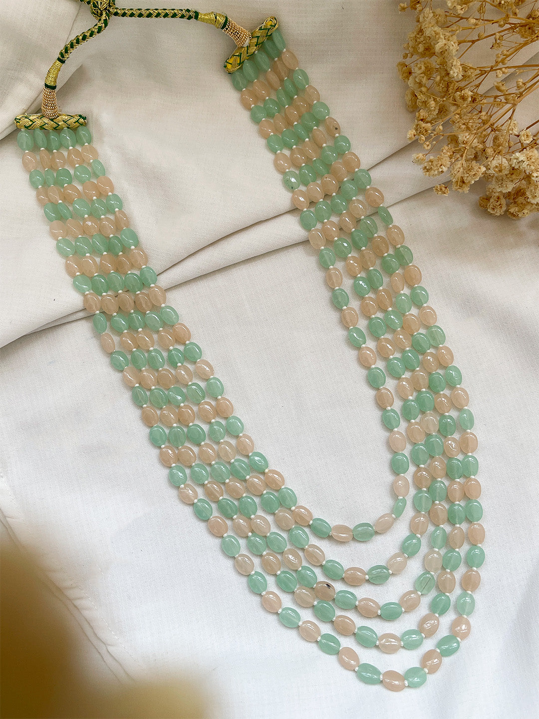 Ishhaara Multilayered Pastel Colour Beads Necklace