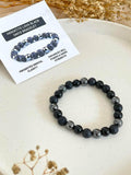 Ishhaara Haematite Lava Black Onyx Bracelet