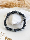 Ishhaara Haematite Lava Black Onyx Bracelet