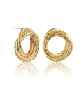 Ishhaara Nikki Mehra In Twisted Stud Hoop Earrings