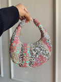 Ishhaara Off White Moon Bags In Designer Fabric