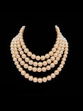 Ishhaara Orange Elegant 4 Strand Pearl Necklace