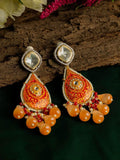 Ishhaara Hand Painted Meenakari Monalisa Beeds Earring