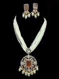 Ishhaara Victorian Pearl Pendant Necklace