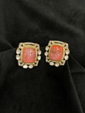 Ishhaara Vintage Polki Square Studs
