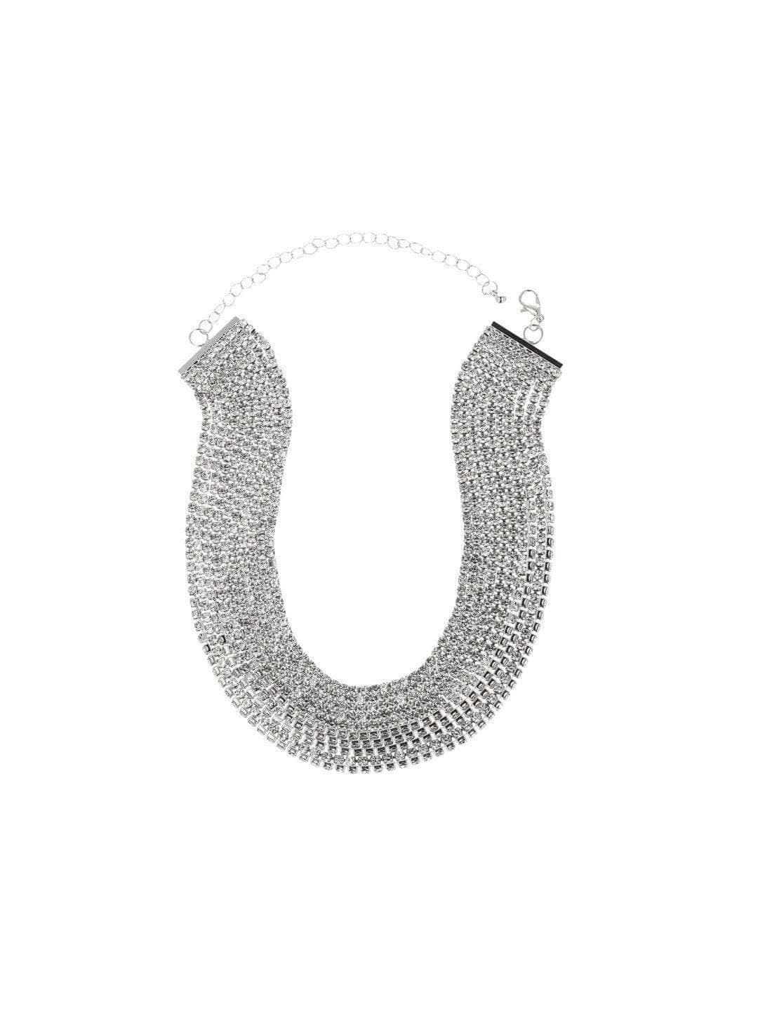 Ishhaara Orry Inspired Showstopper Necklace - Silver