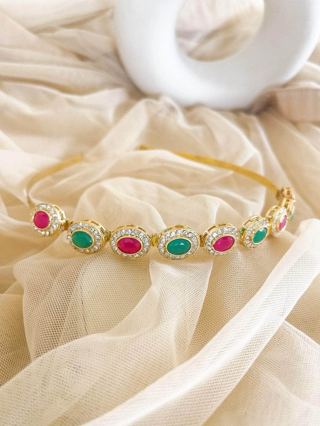 Ishhaara Oval Shaped Kundan Hairband