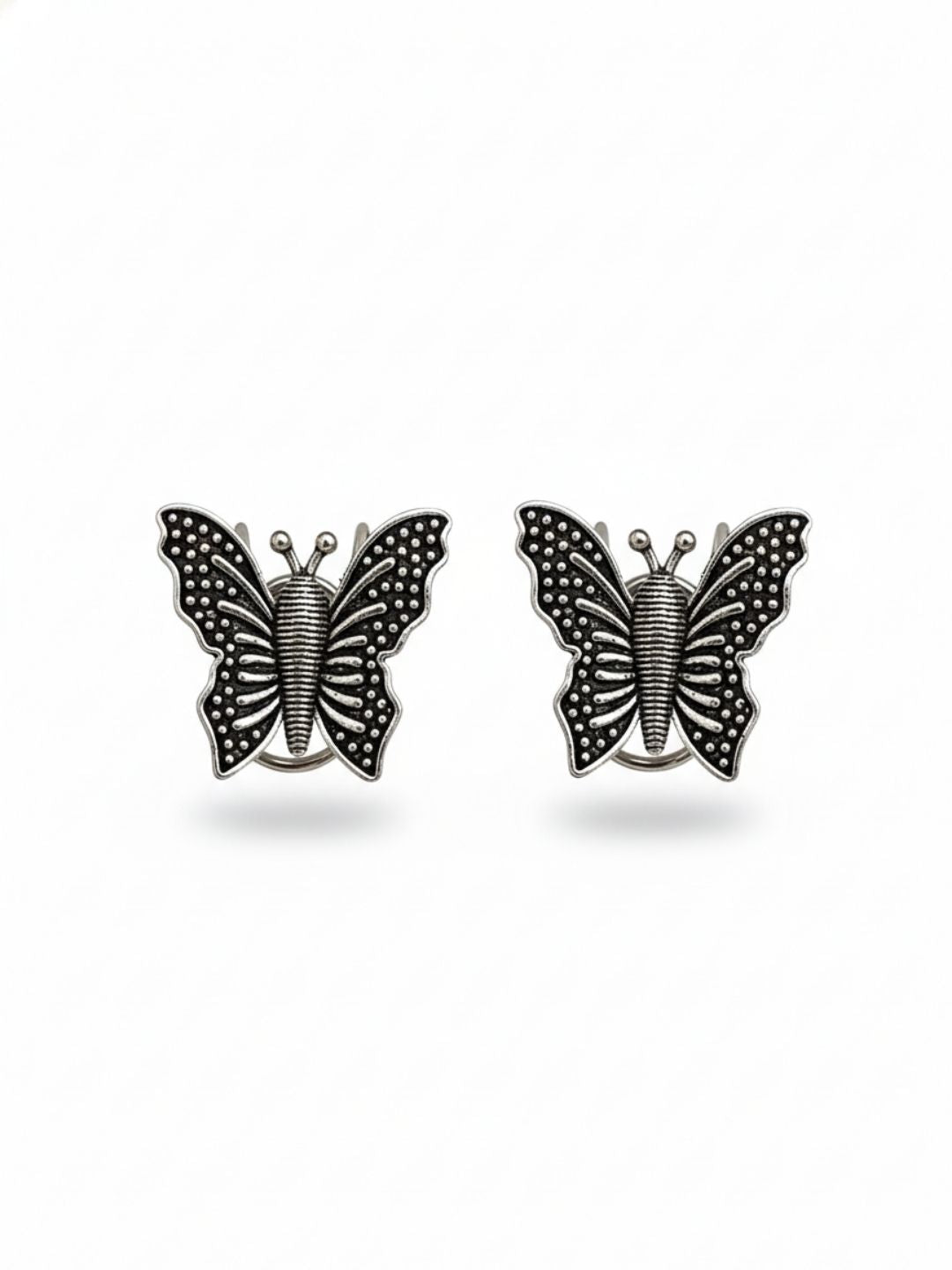 Ishhaara Oxidised Butterfly Bugadi Earclips Earrings