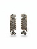 Ishhaara Oxidized Bird Ghungroo Stud Earrings