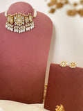 Ishhaara Pachi Kundan Choker Layered White Pearls