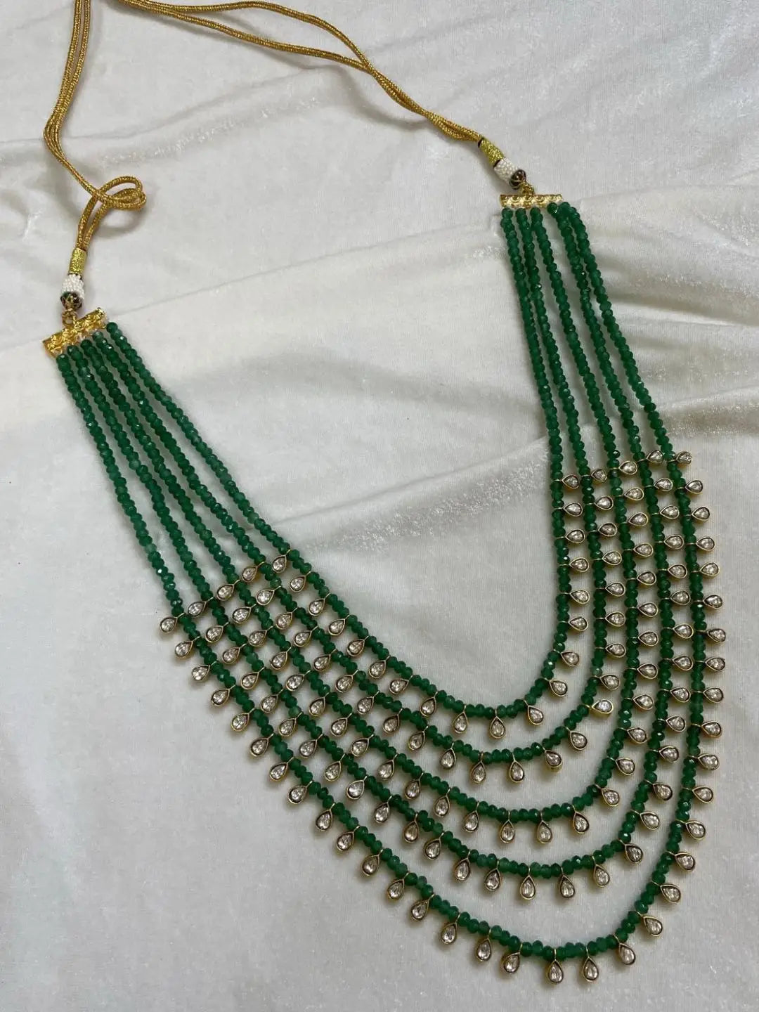 Ishhaara Pachi Kundan Studded Layered Long Necklace