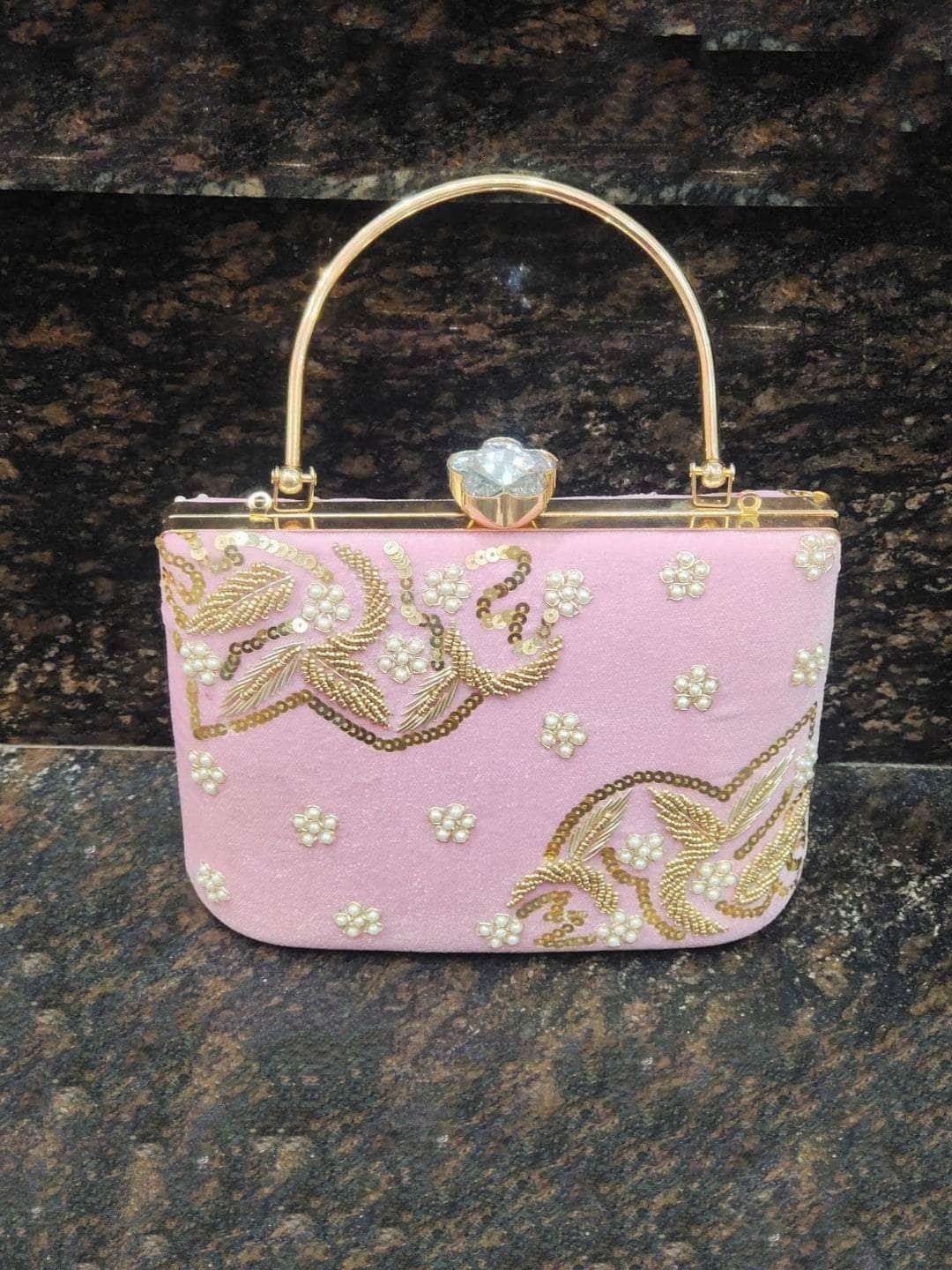 Party Jute Ladies Embroidered Fancy Clutch1