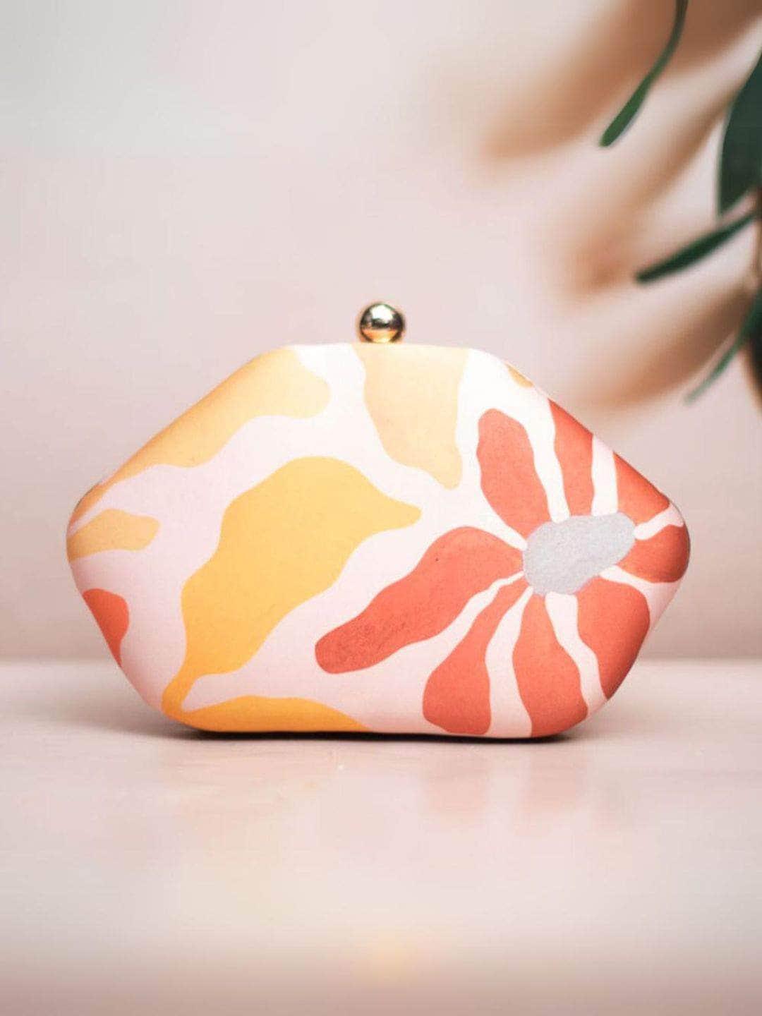 Ishhaara Pastel Floral Printed Clutch