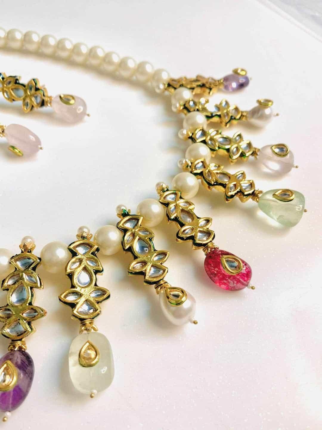 Ishhaara Pastel Long Drop Necklace