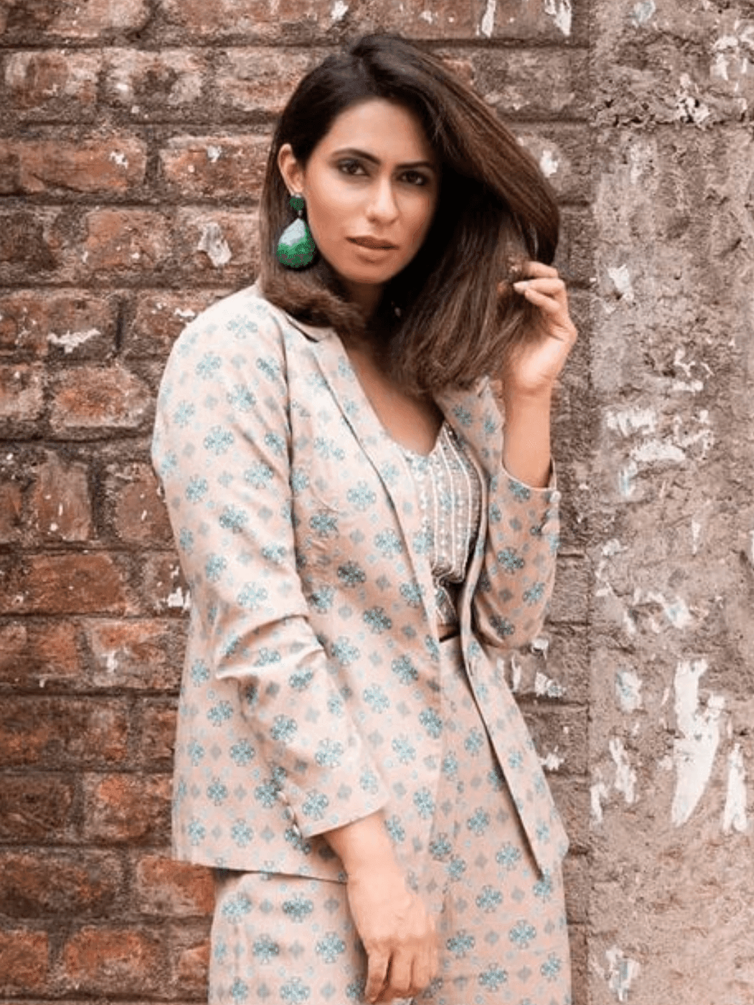 Ishhaara Pavitra Sagar In Aquamarine Earrings